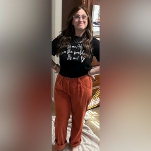 NWT Halara corduroy orange stretchy pants